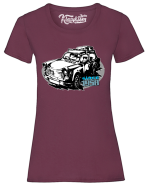 Trabant since 1958 Wakacje - koszulka damska bordowa
