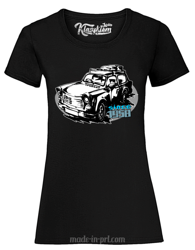 Trabant since 1958 Wakacje - koszulka damska czarna
