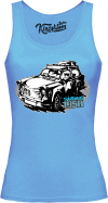 Trabant since 1958 Wakacje - top damski błękitny